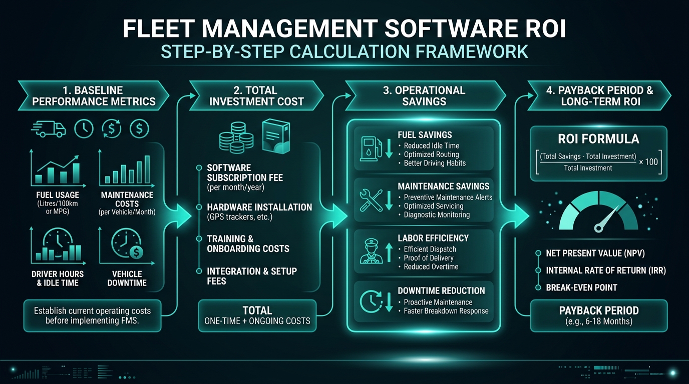 Fleet Management Software ROI Step-by-Step Calculation Framework