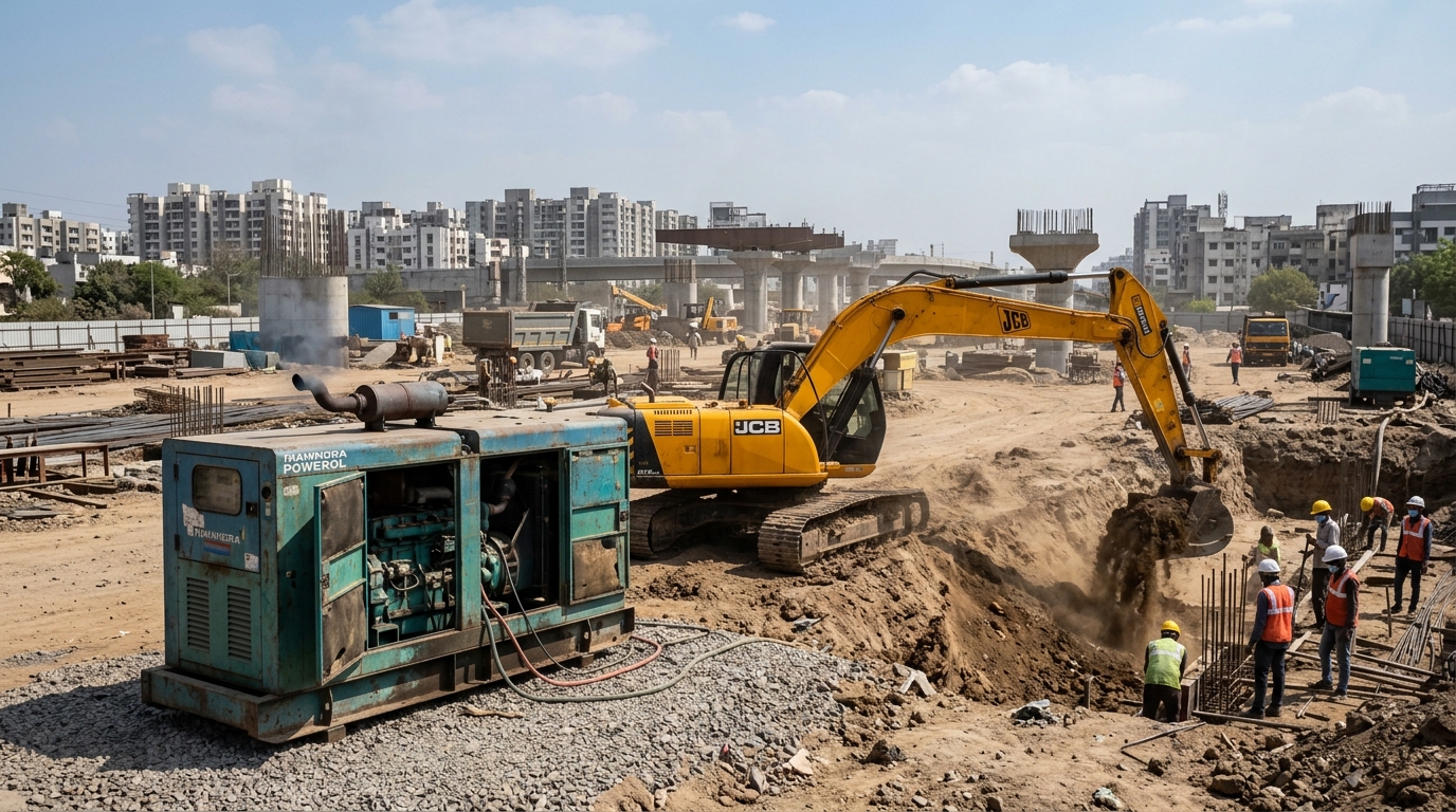 Diesel fuel monitoring for construction equipment and stationary gensets on site